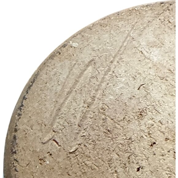 Handcrafted Rustic Signed M or W Pottery 2 Pouring Bowls With Handles Artisanal - Picture 5 of 11